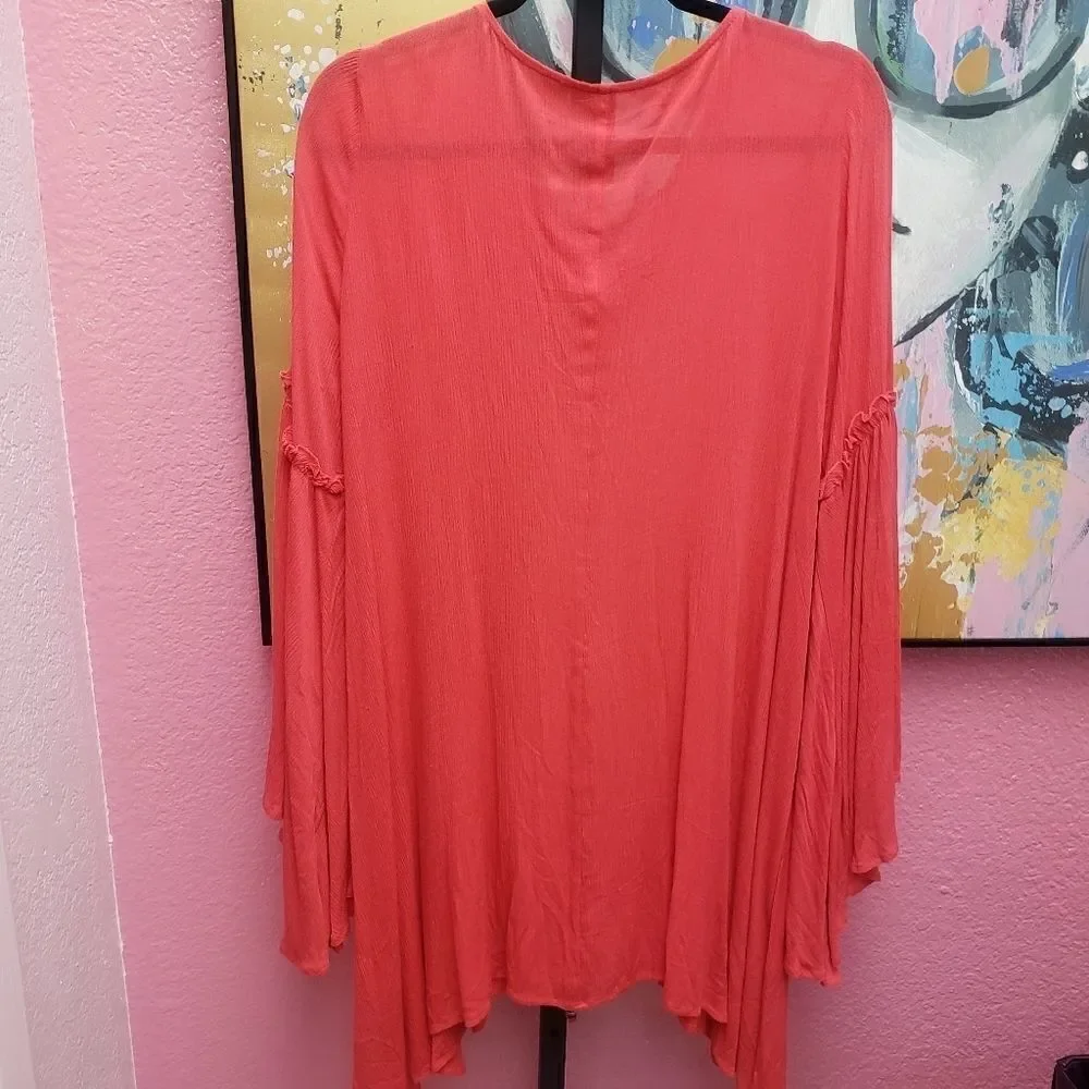 Cirana Peach Boho Style Coverup - Picture 2 of 5